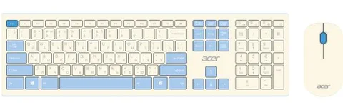 Клавиатура и мышь Wireless Acer OCC205 ZL.ACCEE.00C USB, white blue