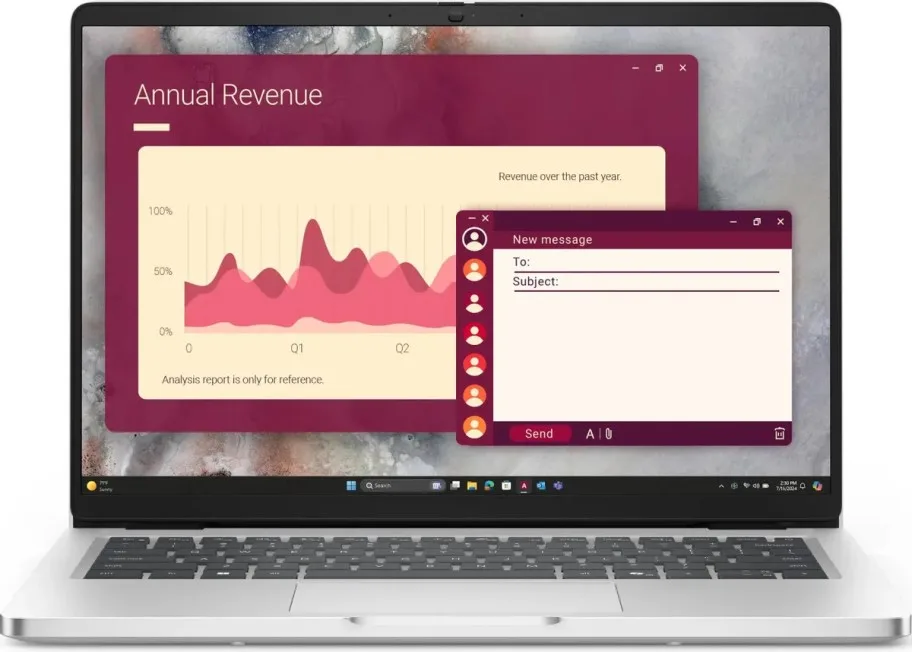 Ноутбук Dell Pro 14 (Core Ultra 7 255U, 16 ГБ, 512 ГБ SSD)