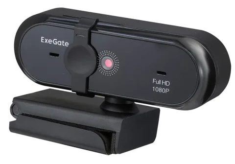Веб-камера Exegate Stream C925 Wide Full HD EX299090RUS 2Мп, 1920х1080, 30fps, защитная шторка, фиксированный фокус, широкоугольный 4-линзовый объекти