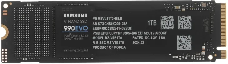 SSD Samsung 990 EVO 1 ТБ M.2 NVMe