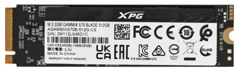SSD ADATA AGAMMIXS70B-512G-CS 512 ГБ M.2 NVMe