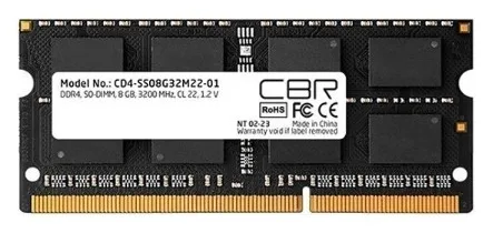 Оперативная память CBR CD4-SS08G32M22-01 DDR4 SO-DIMM 8 ГБ 3200 МГц