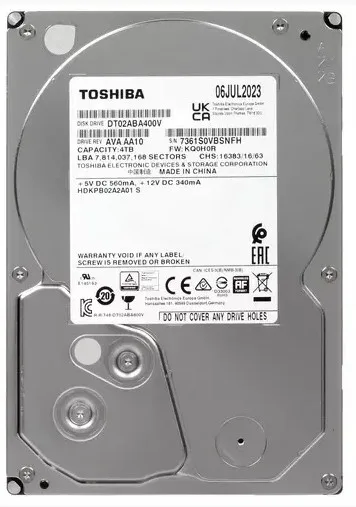 Жёсткий диск Toshiba DT02ABA400V 4 ТБ
