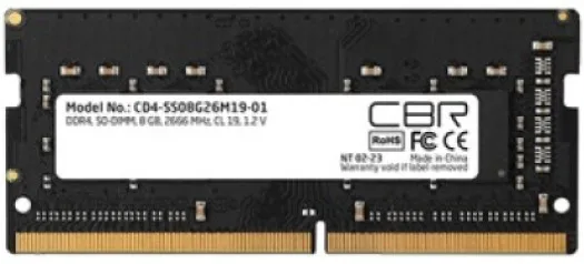Оперативная память CBR CD4-SS08G26M19-01 DDR4 SO-DIMM 8 ГБ 2666 МГц