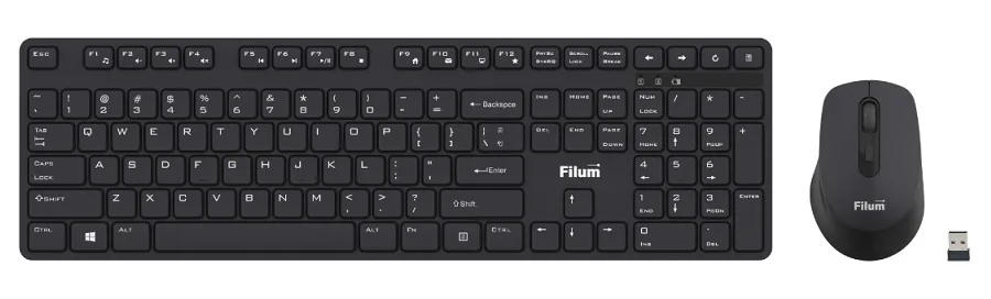 Клавиатура и мышь Filum FL-KTW15-BK