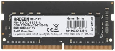 Оперативная память AMD R948G3206S2S-U DDR4 SO-DIMM 8 ГБ 3200 МГц
