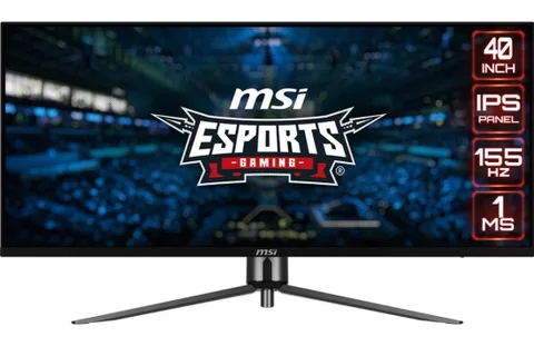 Монитор 40" MSI MAG401QR 9S6-3EA54H-005 3440x1440, 21:9, IPS, 155Hz, 1ms, 400cd, 178гр/178гр, HDMI, DP, USB, черный 40"