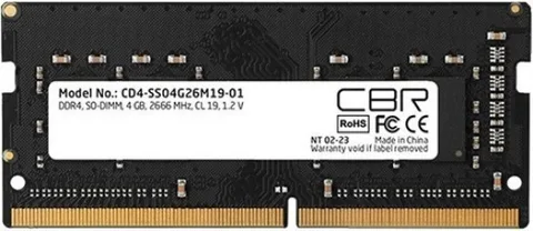 Оперативная память CBR CD4-SS04G26M19-01 DDR4 SO-DIMM 4 ГБ 2666 МГц