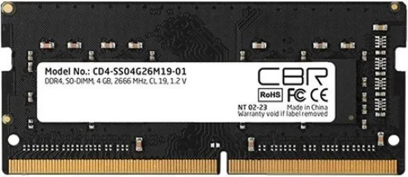 Оперативная память CBR CD4-SS04G26M19-01 DDR4 SO-DIMM 4 ГБ 2666 МГц
