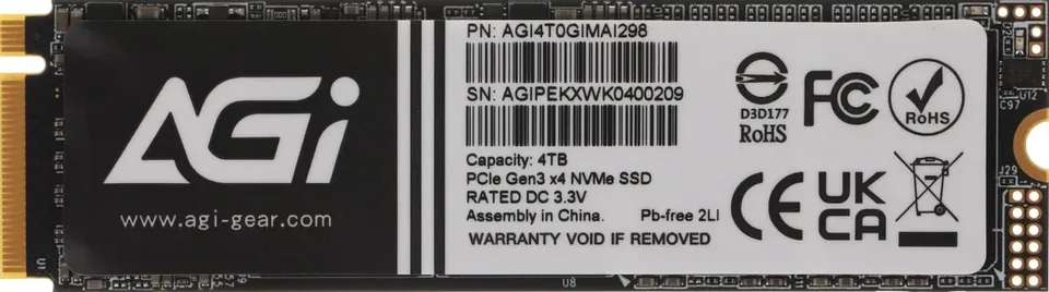 SSD AGI AI298 4 ТБ M.2 NVMe