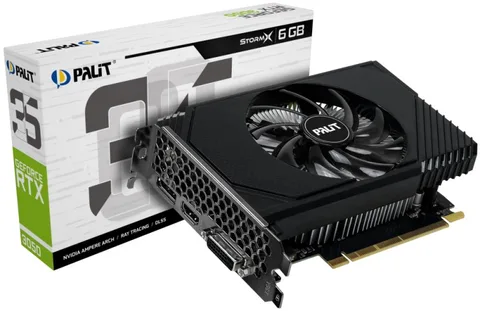 Видеокарта Palit GeForce RTX 3050 StormX 6 ГБ (NE63050018JE-1070F)