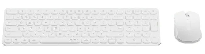 Клавиатура и мышь Wireless Rapoo 9350S-WHT цвет - белый (13003)
