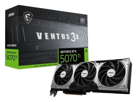 Видеокарта MSI GeForce RTX 5070 TI VENTUS 3X OC PLUS (RTX 5070 Ti 16G VENTUS 3X OC)