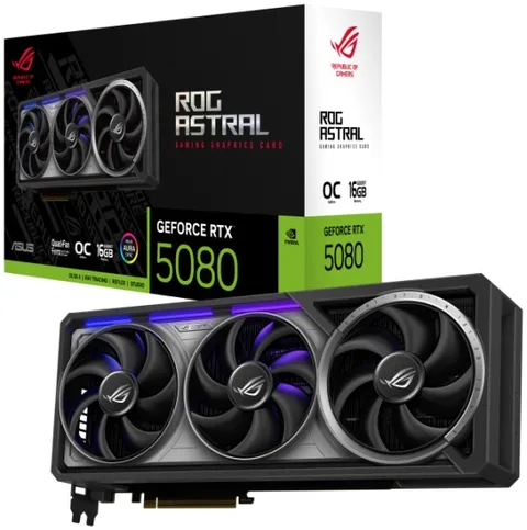 Видеокарта ASUS GeForce RTX 5080 ROG ASTRAL GAMING OC 16 ГБ (ROG-ASTRAL-RTX5080-O16G-GAMING)