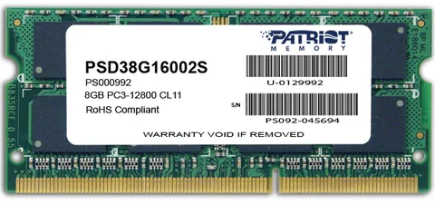 Оперативная память Patriot Memory PSD38G16002S DDR3 SO-DIMM 8 ГБ 1600 МГц