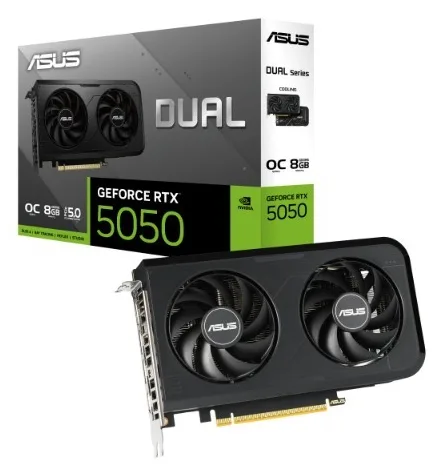 Видеокарта ASUS GeForce RTX 5050 DUAL OC 8 ГБ (DUAL-RTX5050-O8G)