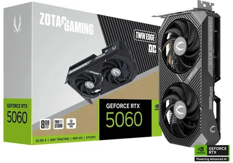 Видеокарта Zotac GeForce RTX 5060 TWIN EDGE OC 8 ГБ (ZT-B50600H-10M)
