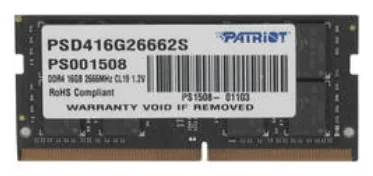 Оперативная память Patriot Memory PSD416G26662S DDR4 SO-DIMM 16 ГБ 2666 МГц