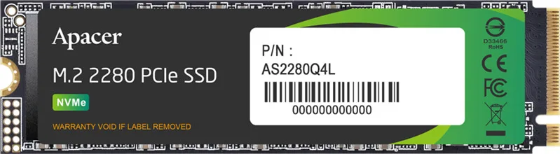 SSD Apacer AP512GAS2280Q4L-1 512 ГБ M.2 NVMe