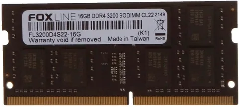 Оперативная память Foxline FL3200D4S22S-16G DDR4 SO-DIMM 16 ГБ (2×8 ГБ) 3200 МГц