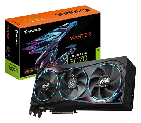 Видеокарта GIGABYTE GeForce RTX 5070 AORUS MASTER (GV-N5070AORUS M-12GD)
