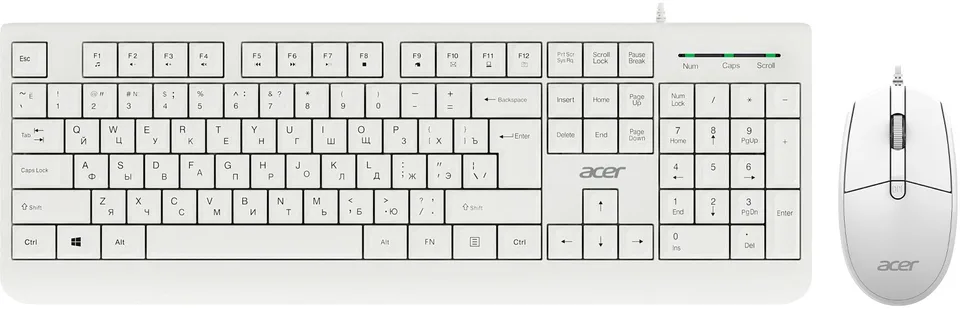Клавиатура и мышь Acer OCC400, белый