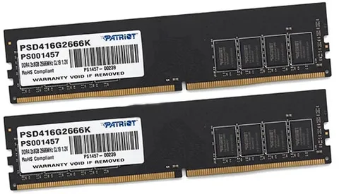Оперативная память Patriot Memory PSD416G2666K DDR4 16 ГБ (2×8 ГБ) 2666 МГц
