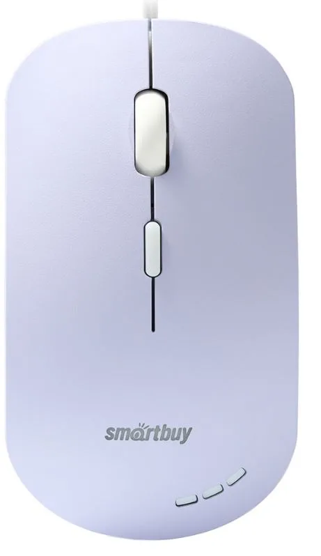 Мышь SmartBuy 288 проводная, бесшумная, с подсветкой, сиреневая (1/40)