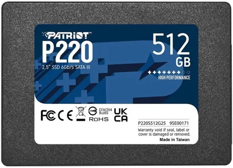 SSD Patriot Memory P220S512G25 512 ГБ 2,5" SATA