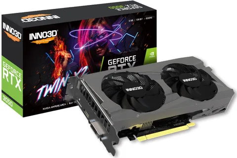 Видеокарта Inno3D GeForce RTX 3050 Twin X2 6 ГБ (N30502-06D6-1880VA60)