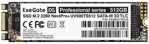 SSD Exegate UV500TS512 512 ГБ M.2 SATA
