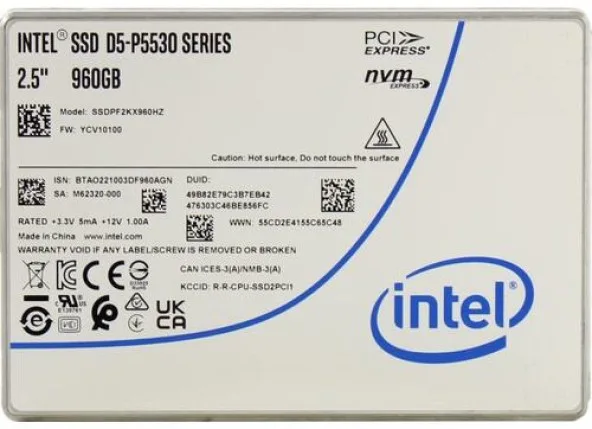 SSD Intel SSDPF2KX960HZN1 960 ГБ U.2 NVMe