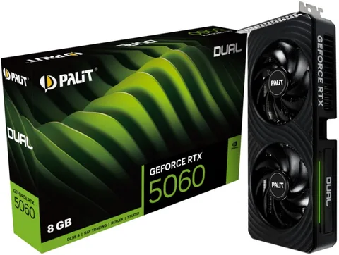 Видеокарта Palit GeForce RTX 5060 DUAL 8 ГБ (NE75060019P1-GB2063D)