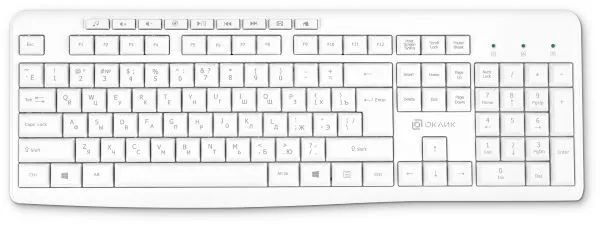 Клавиатура Oklick K225W белый