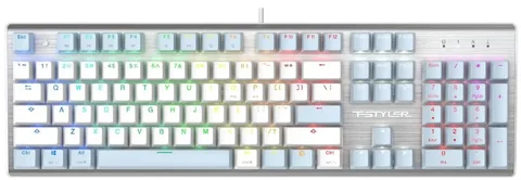 Клавиатура A4Tech Fstyler FS100 Neon механическая синяя/белая USB for gamer LED 2000258