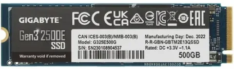 SSD GIGABYTE G325E500G 500 ГБ M.2 NVMe
