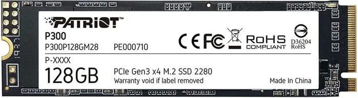 SSD Patriot Memory P300P128GM28 128 ГБ M.2 NVMe