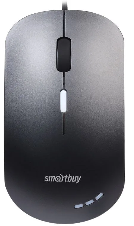 Мышь SmartBuy 288-K проводная, беззвучная с подсветкой, черный (1/40)