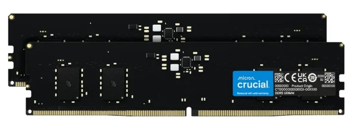 Оперативная память Crucial CT2K64G56C46U5 DDR5 128 ГБ (2×64 ГБ) 5600 МГц