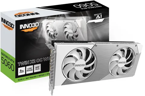 Видеокарта Inno3D GeForce RTX 5060 TWIN X2 OC WHITE 8 ГБ (N50602-08D7X-195070W)
