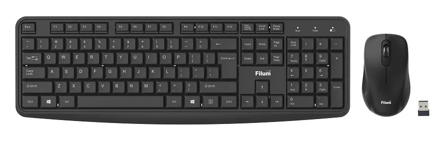 Клавиатура и мышь Filum FL-KTW05-BK