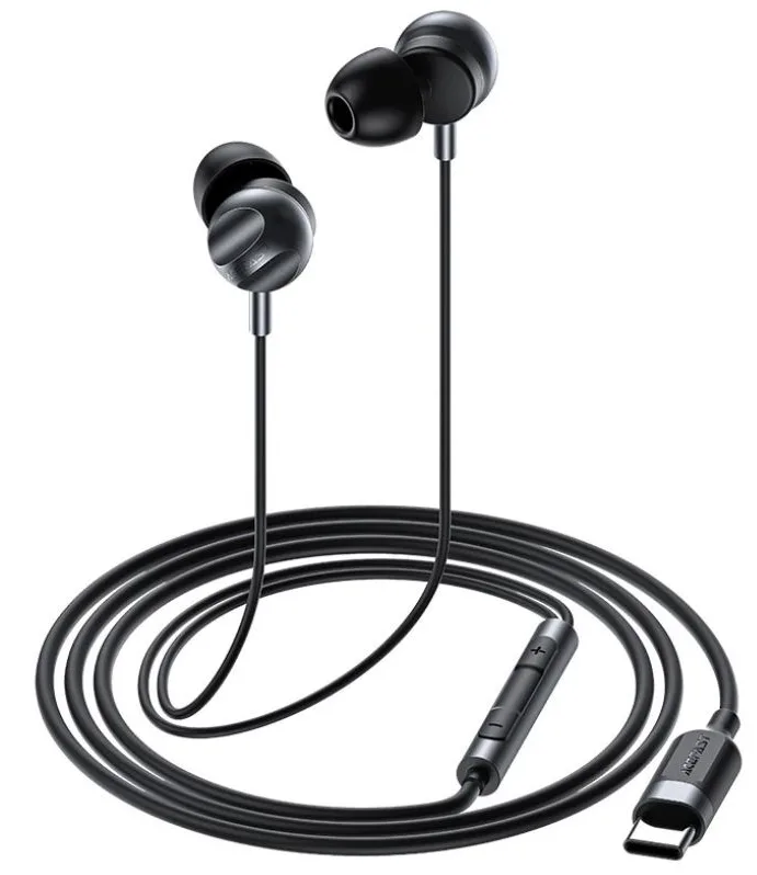 Наушники ACEFAST L6 с микрофоном USB-C In-Ear Wired Earphones With Mic. Цвет: черный