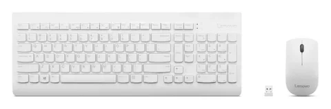 Клавиатура и мышь Lenovo 510 GX31F38001 клав:белый мышь:белый USB беспроводная BT (2101101)