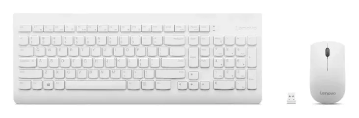 Клавиатура и мышь Lenovo 510 GX31F38001 клав:белый мышь:белый USB беспроводная BT (2101101)
