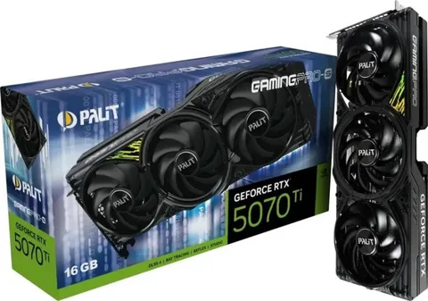 Видеокарта Palit GeForce RTX 5070 TI GAMINGPRO-S 16 ГБ (NE7507T019T2-GB2031U)